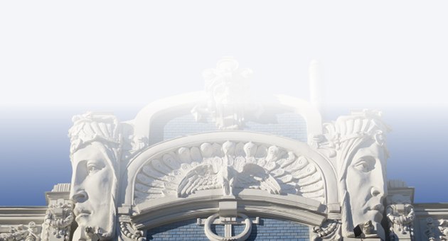 Art Nouveau building in center of Riga, Latvia. Elizabeth Street 10b