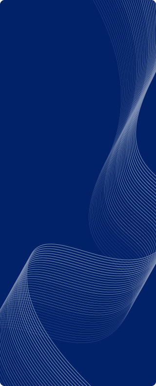 Abstract glowing wave lines on dark blue background. Dynamic wave pattern. Modern flowing wavy lines. Futuristic technology concept. Suit for banner, poster, cover, brochure, flyer, website