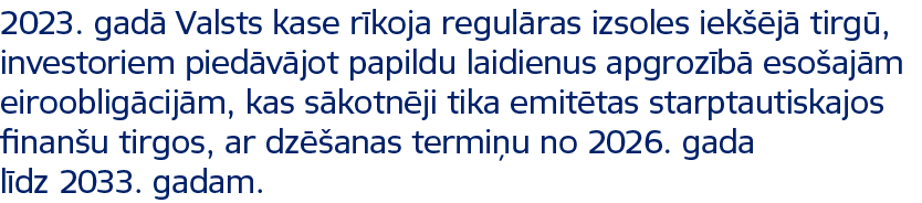 2023. gad Valsts kase r koja regul ras izsoles iek  j  tirg , investoriem pied v jot papildu laidienus apgroz b  eso...