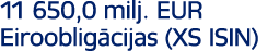 11 650,0 milj. EUR Eirooblig cijas (XS ISIN)